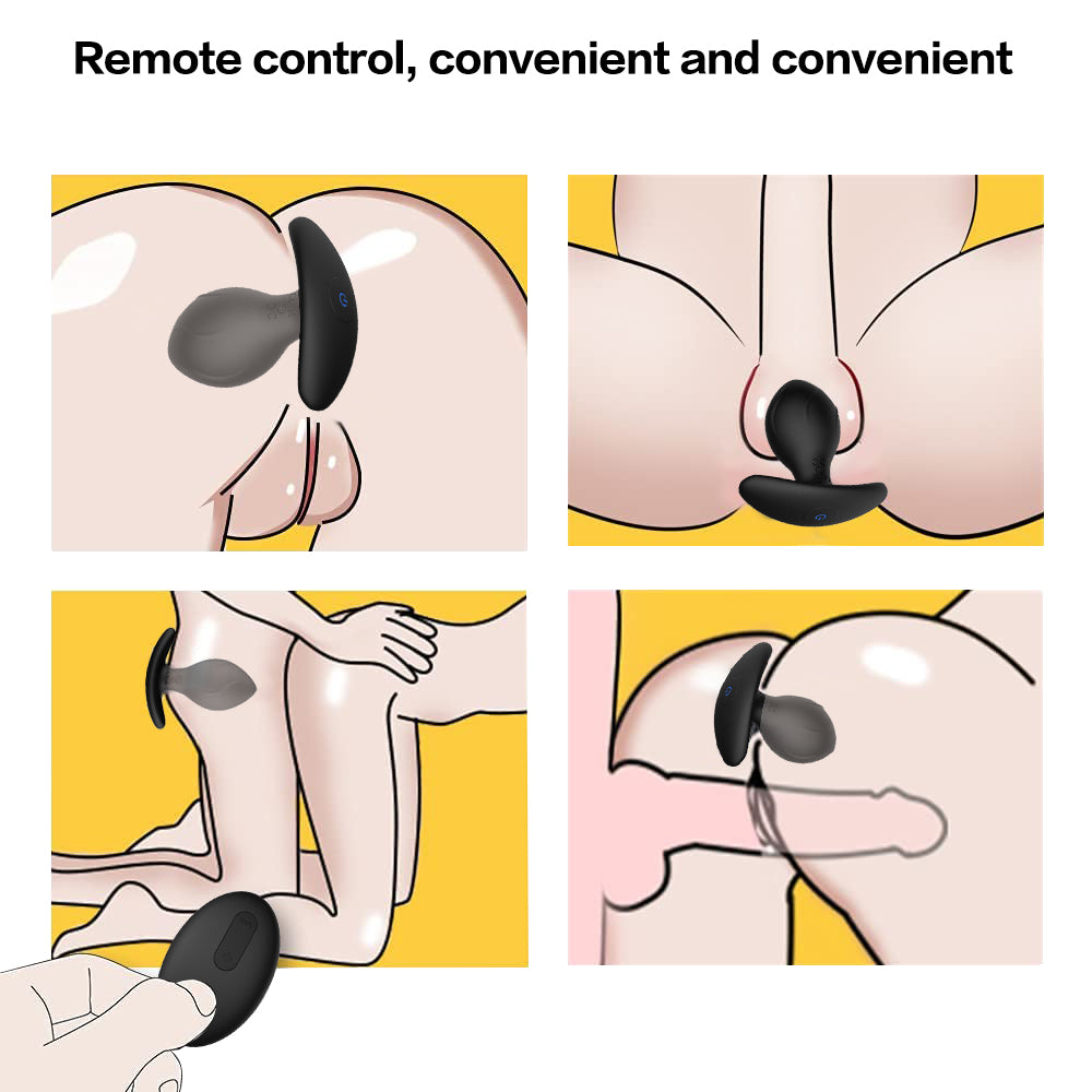 4PCS 10 Vibrating Butt Plug Set Anal Plug , Remote Control P Spot Anal Dildo Toy Male Adult Sex Toys for Men Women and Couple