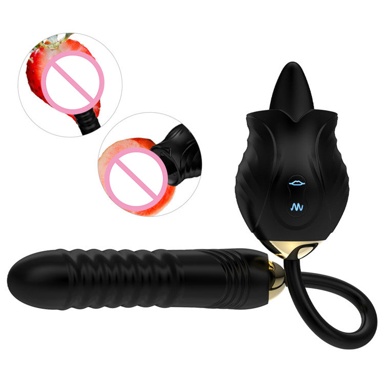 Black Rose Shape Vagina Sucking Vibrator Intimate Good Nipple Sucker Oral Licking Clitoris Stimulation Powerful Sex Toys for Women MGH6F