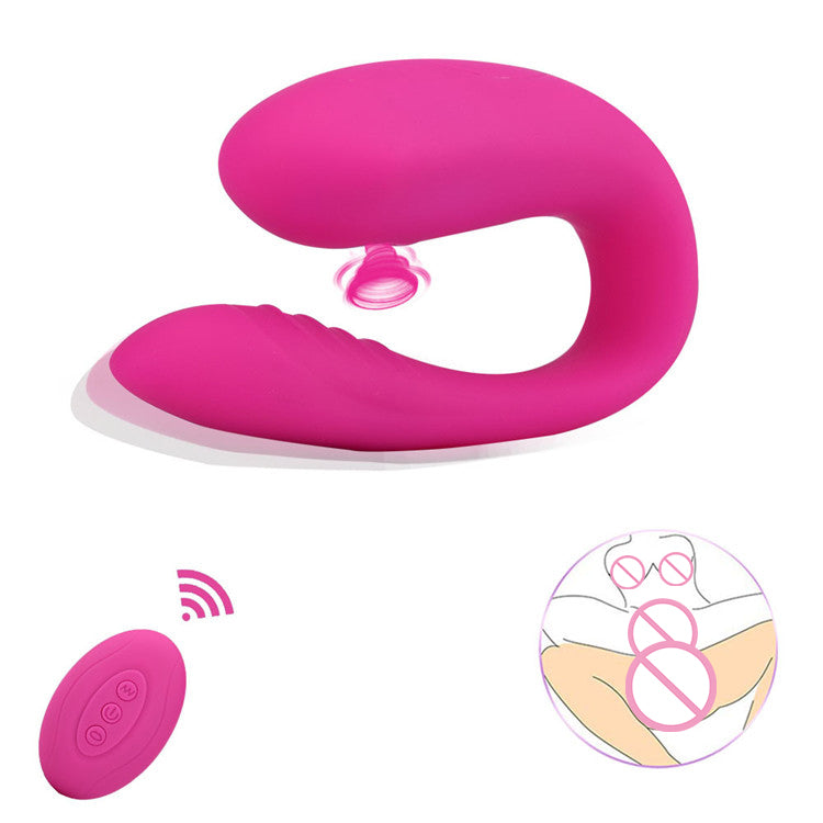Medical Silicone 10 Speeds Vibration USB Rechargeable Couple Double Head Vibrator AVG105