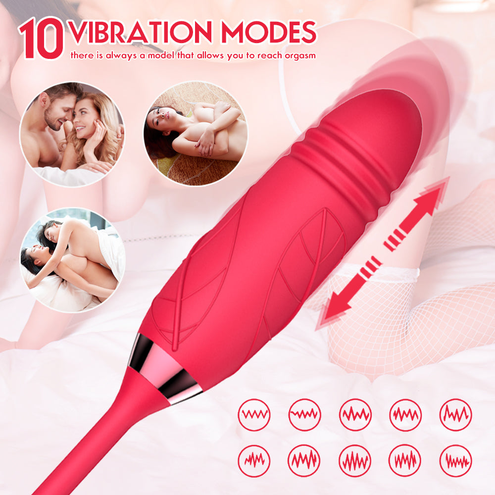 Rose Shape Vagina Sucking Vibrator Intimate Good Nipple Sucker Oral Licking Clitoris Stimulation Powerful Sex Toys for Women MGH2F