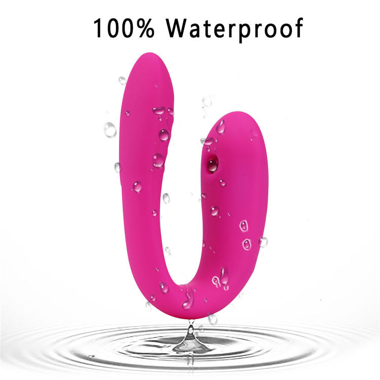 Medical Silicone 10 Speeds Vibration USB Rechargeable Couple Double Head Vibrator AVG105