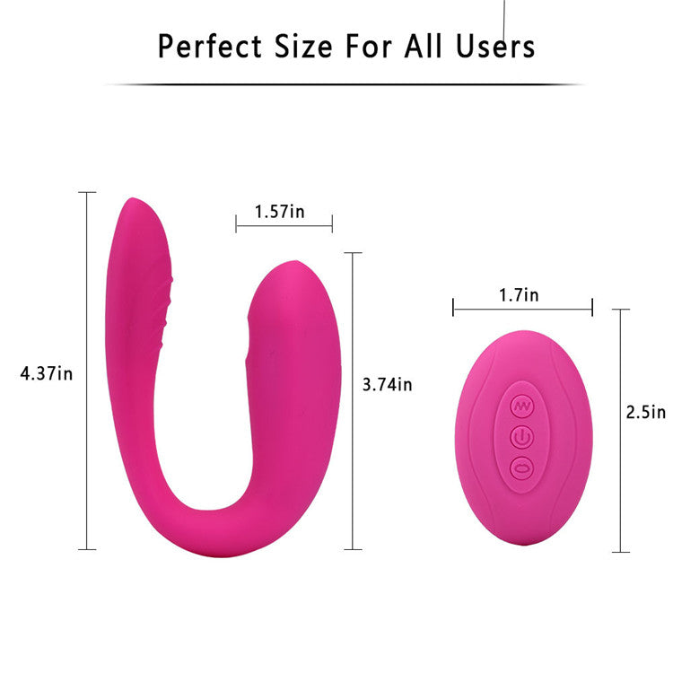 Medical Silicone 10 Speeds Vibration USB Rechargeable Couple Double Head Vibrator AVG105