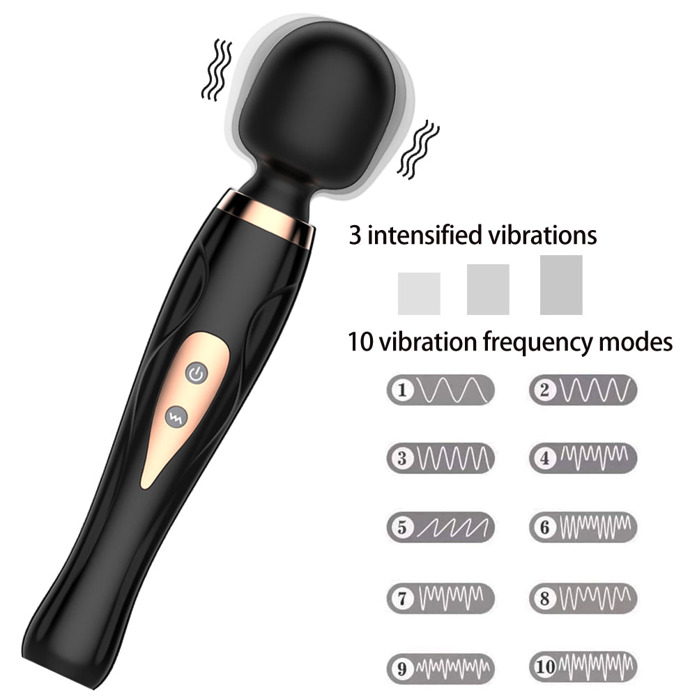 New Cordless wand massager sex with 10 vibration modes rechargeable waterproof vibrator sex toy women