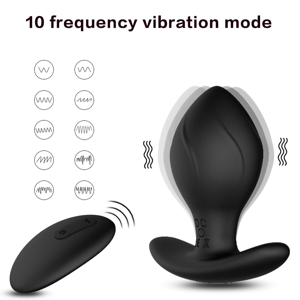 4PCS 10 Vibrating Butt Plug Set Anal Plug , Remote Control P Spot Anal Dildo Toy Male Adult Sex Toys for Men Women and Couple