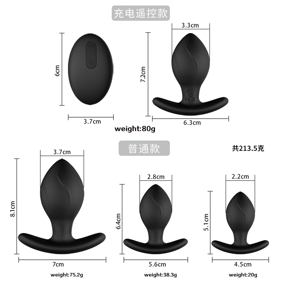 4PCS 10 Vibrating Butt Plug Set Anal Plug , Remote Control P Spot Anal Dildo Toy Male Adult Sex Toys for Men Women and Couple