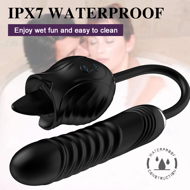 Black Rose Shape Vagina Sucking Vibrator Intimate Good Nipple Sucker Oral Licking Clitoris Stimulation Powerful Sex Toys for Women MGH6F