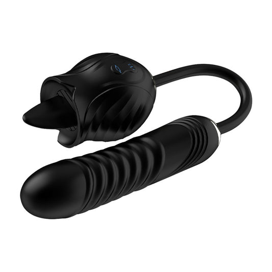 Black Rose Shape Vagina Sucking Vibrator Intimate Good Nipple Sucker Oral Licking Clitoris Stimulation Powerful Sex Toys for Women MGH6F