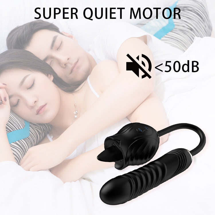 Black Rose Shape Vagina Sucking Vibrator Intimate Good Nipple Sucker Oral Licking Clitoris Stimulation Powerful Sex Toys for Women MGH6F